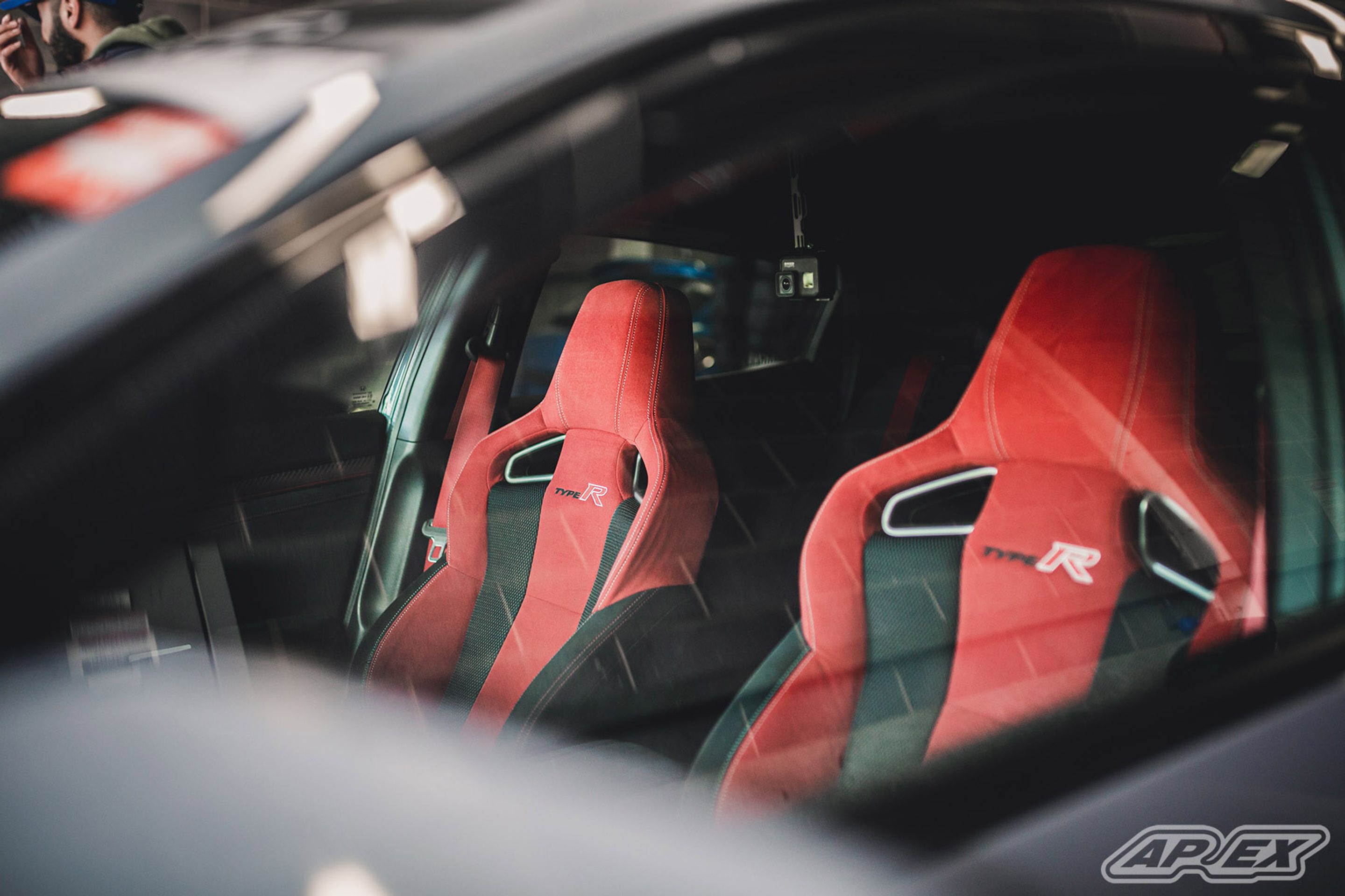 Grey Honda FK8 Civic Type-R with 18" EC-7 Apex wheels in Satin Black