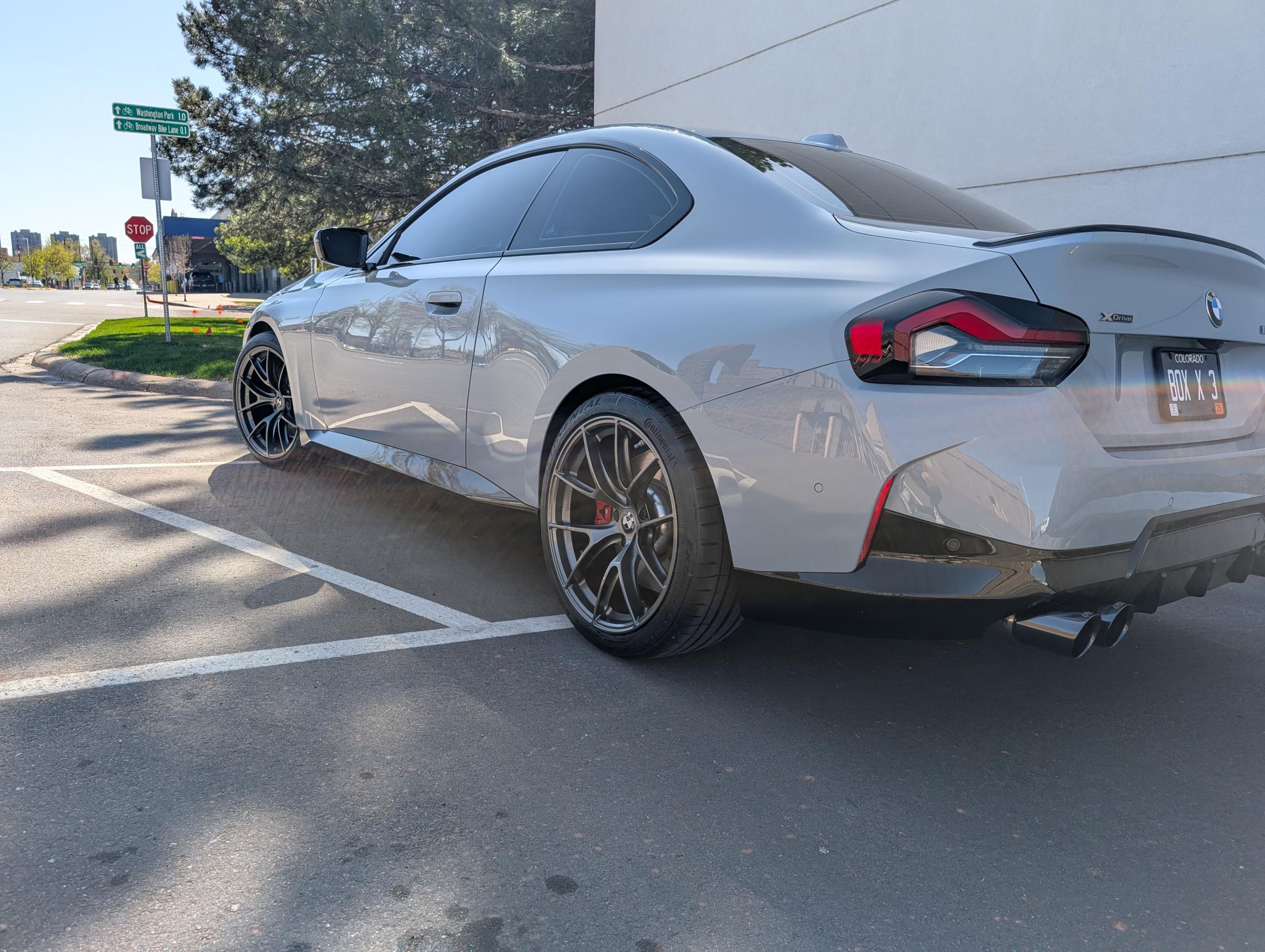 Grey BMW G42 2 Series with 19" VS-5RS Apex wheels in Anthracite