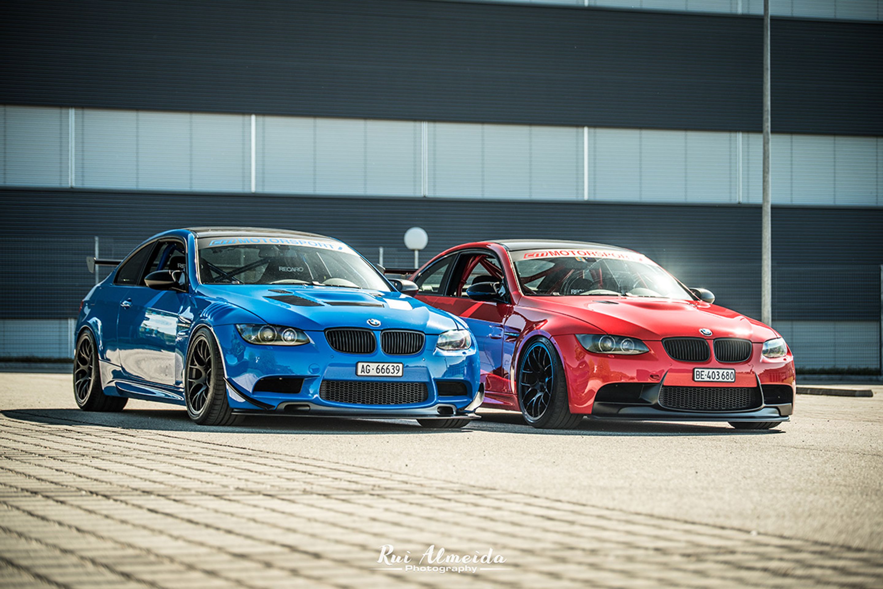 Blue BMW E92 Coupe M3 with 18" EC-7 Apex wheels in Satin Black