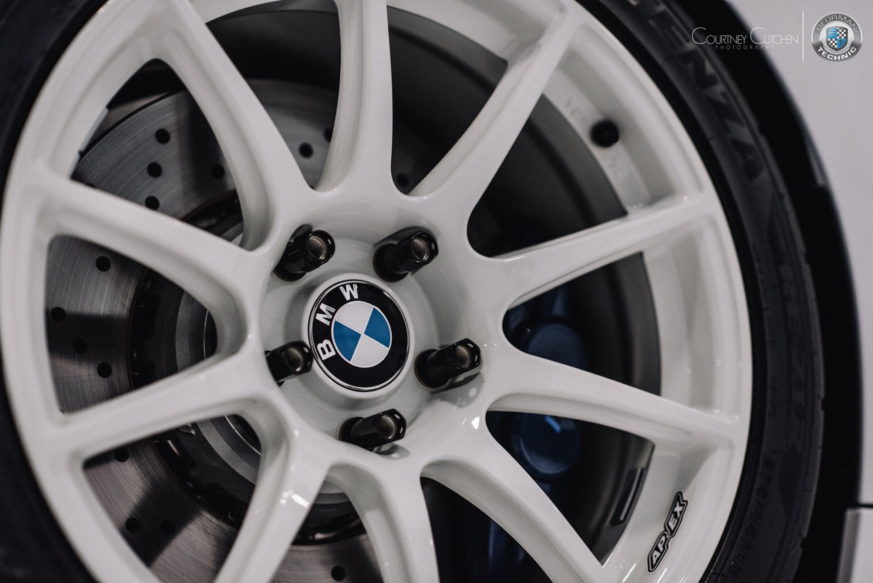 White BMW F87 M2 with 18" SM-10 Apex wheels in Custom Finish