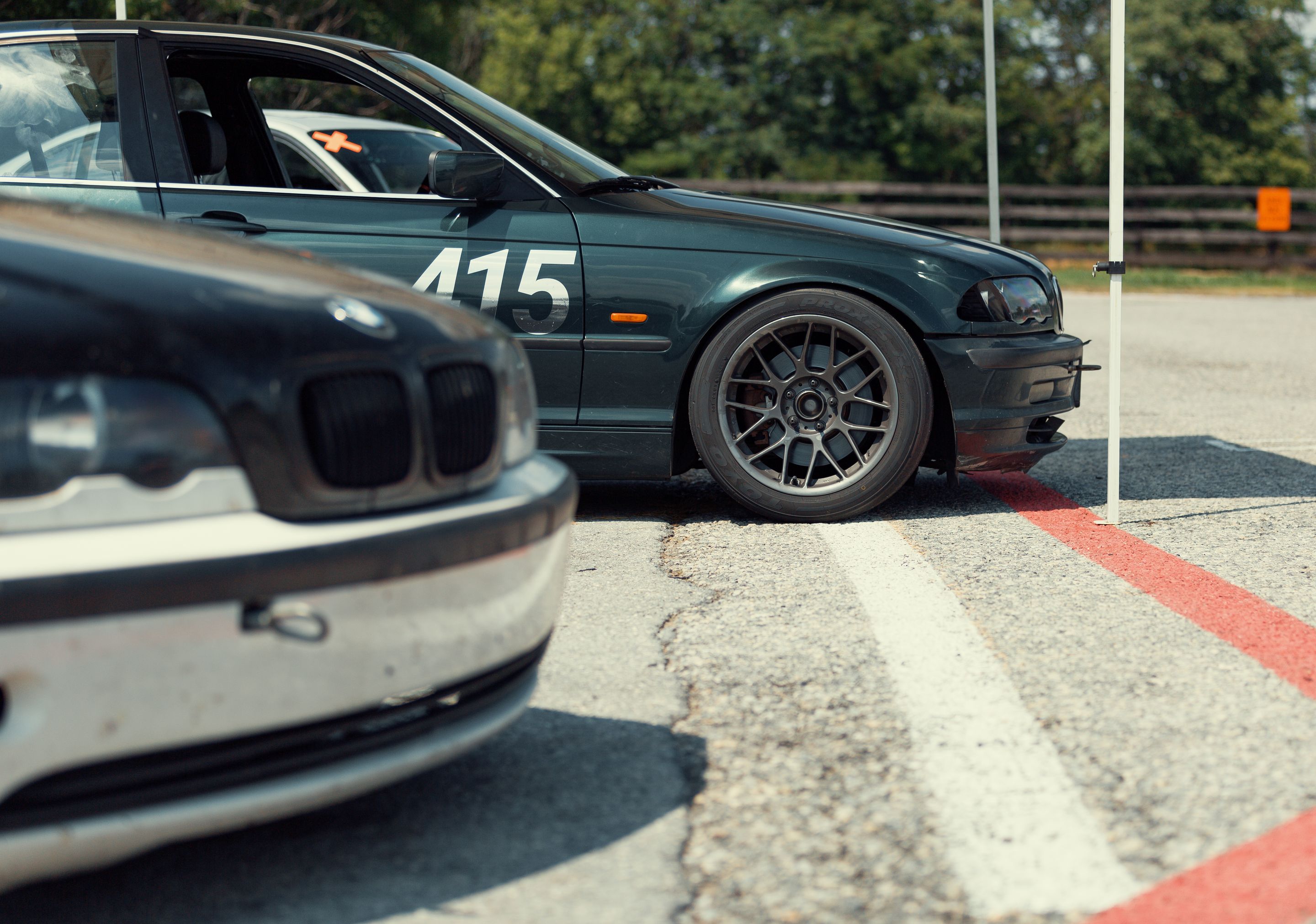 Green BMW E46 3 Series with 17" ARC-8 Apex wheels in Anthracite