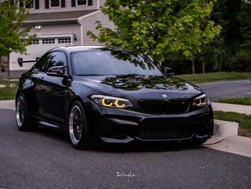 Black BMW M2 - ML-10RT in Machined Lip Anthracite