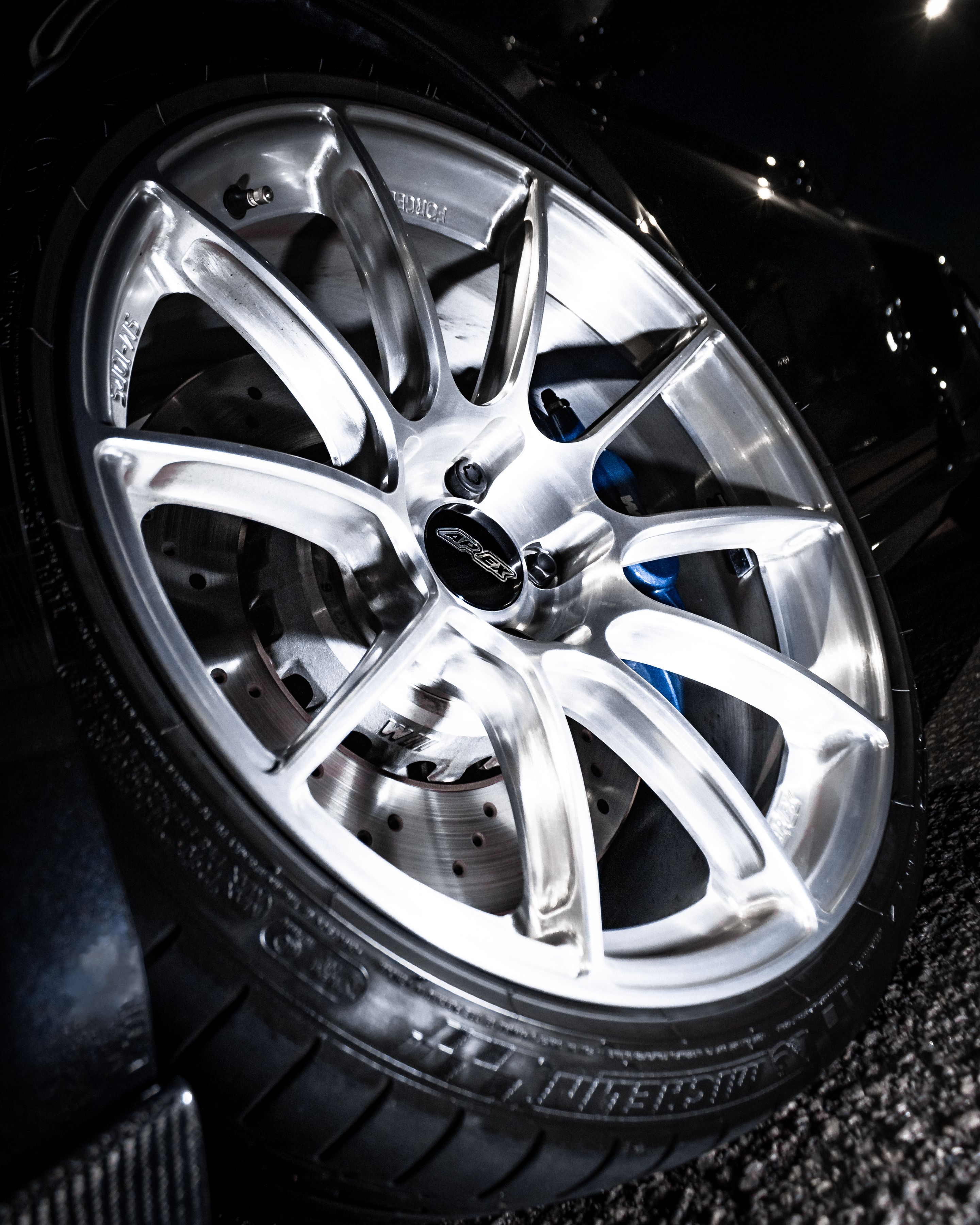 Black BMW F87 M2 with 19" SM-10RS Apex wheels in Brushed Clear