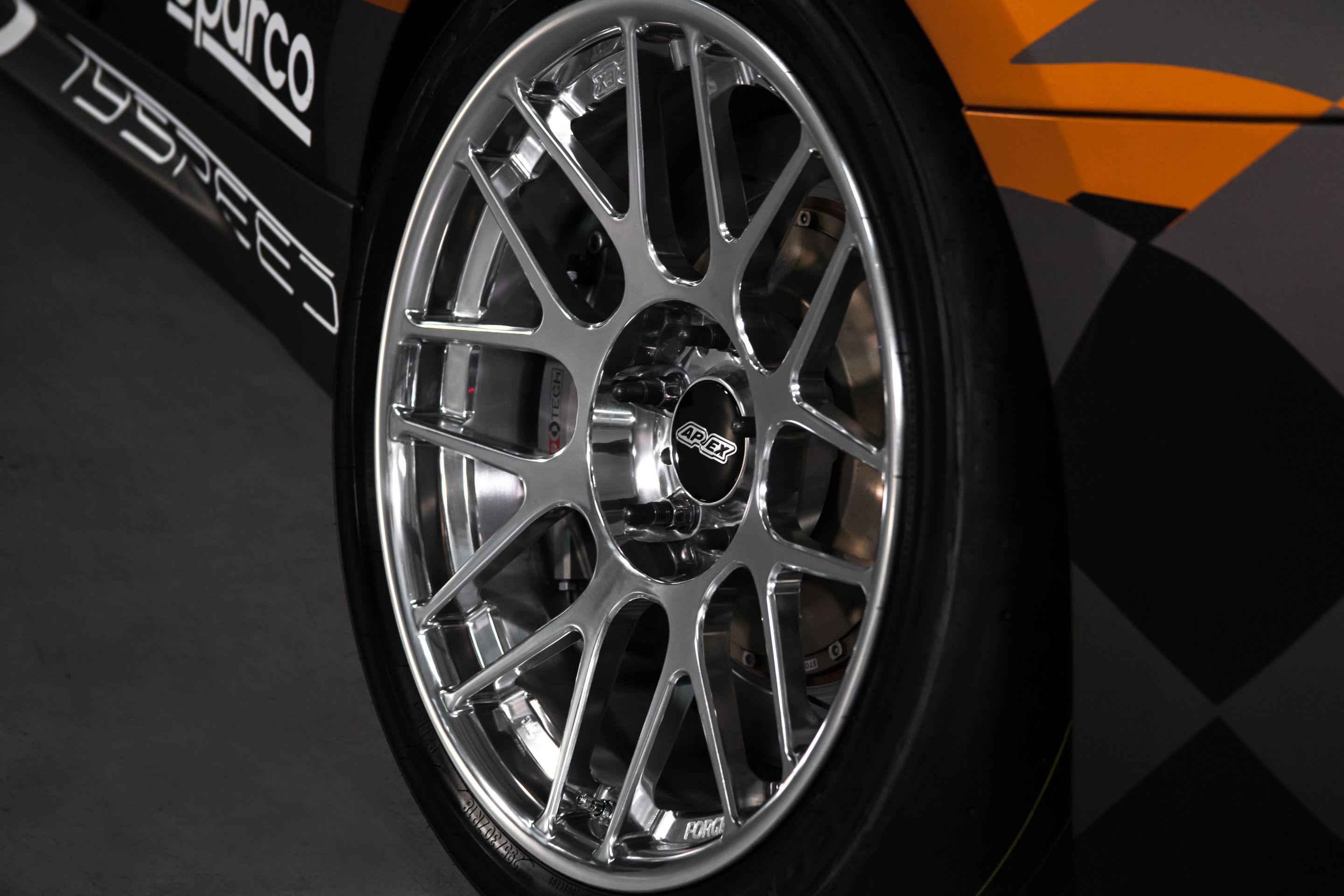 Multicolor BMW F87 M2 with 18" ARC-8R Apex wheels in Polished