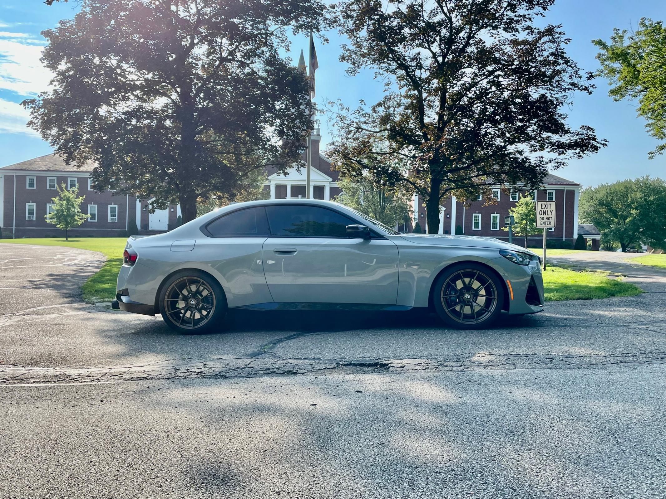 Grey BMW G42 2 Series with 19" VS-5RS Apex wheels in Satin Bronze