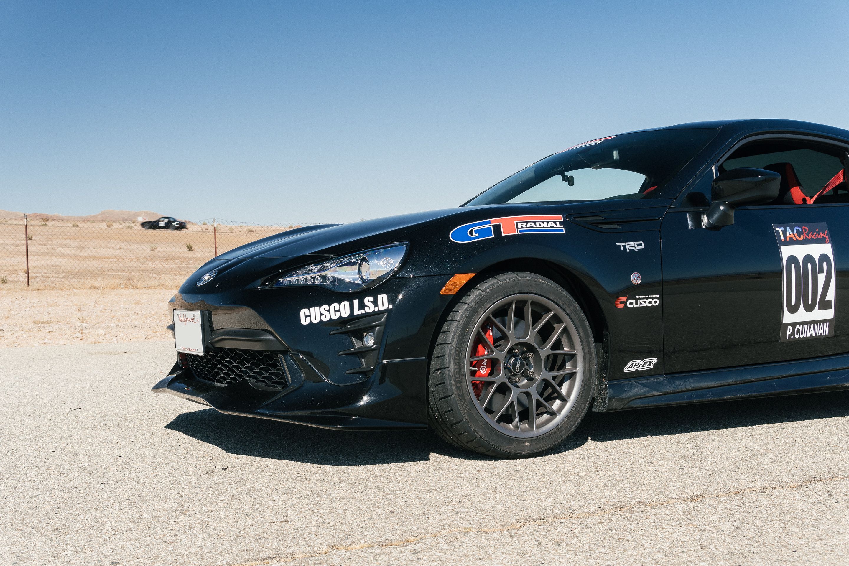 Black Toyota 86 / GT86 / FT86 with 17" ARC-8 Apex wheels in Anthracite