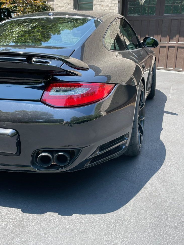 Grey Porsche 911 997 Turbo S with 19" VS-5RS Apex wheels in Satin Black