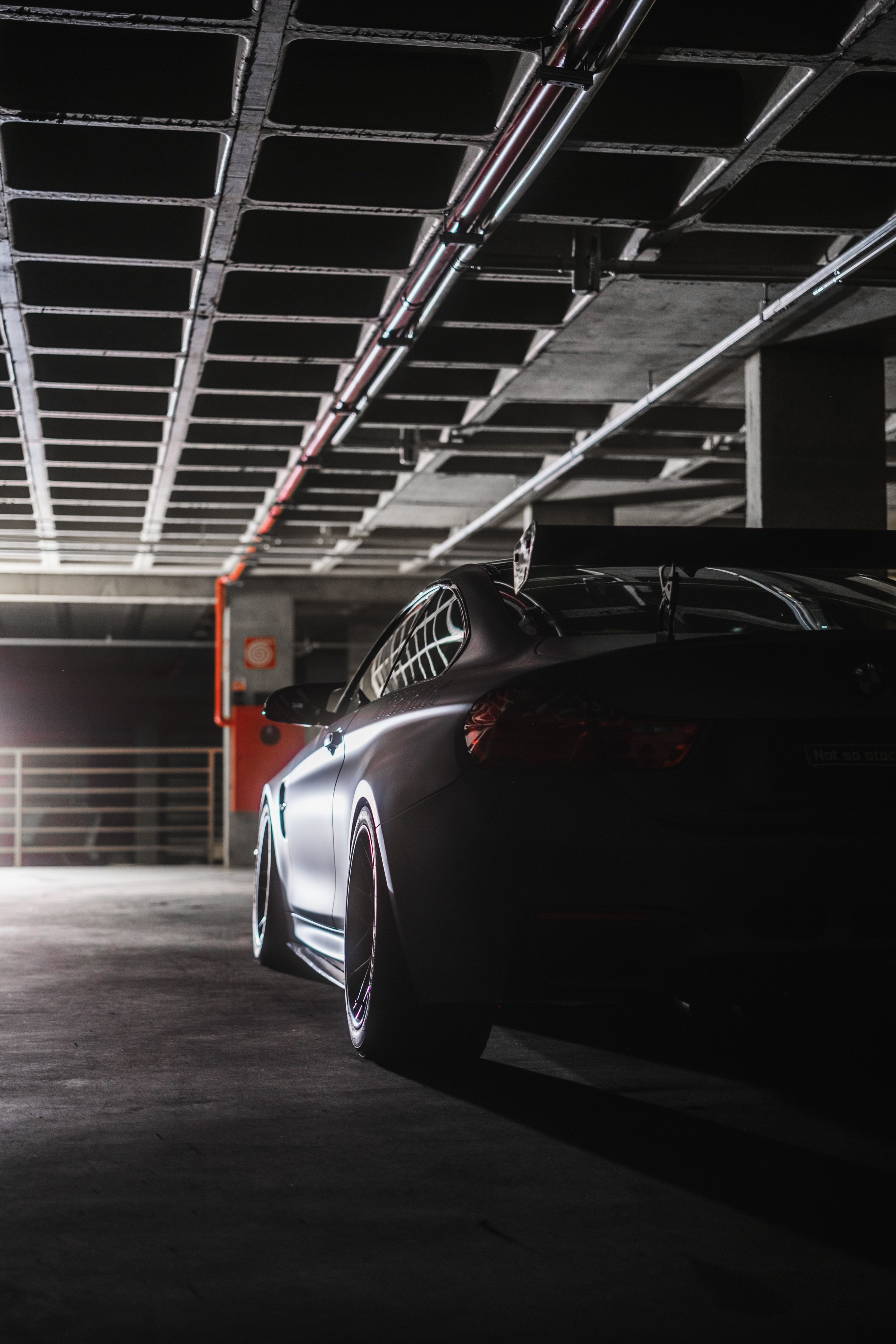 Black BMW F82 Coupe M4 with 18" ARC-8 Apex wheels in Satin Black