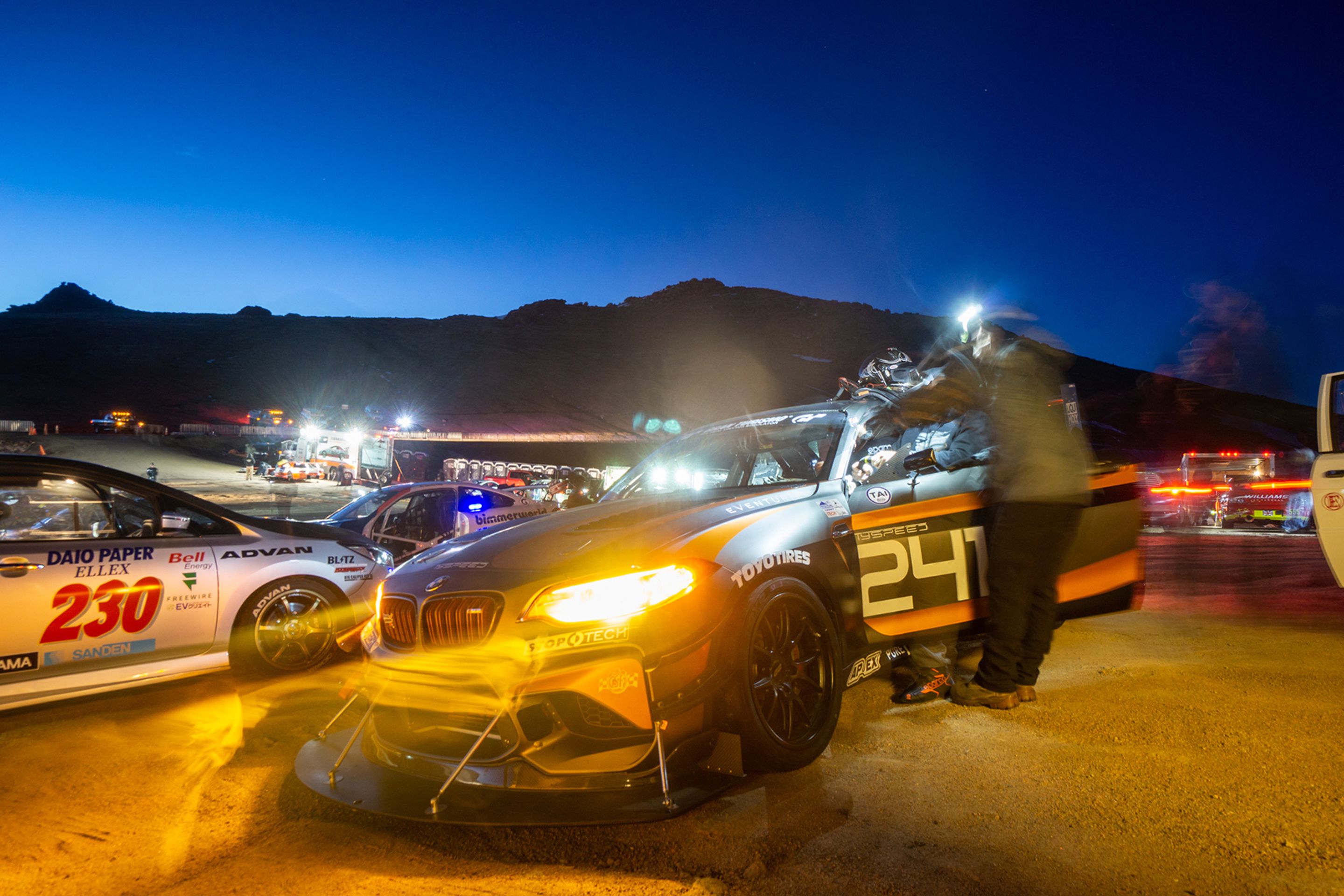Grey BMW F87 M2 with 18" FL-5 Apex wheels in Satin Black