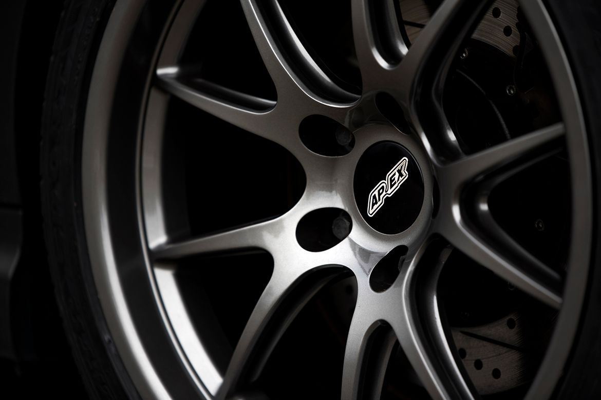 Black BMW E46 M3 with 18" FL-5 Apex wheels in Anthracite