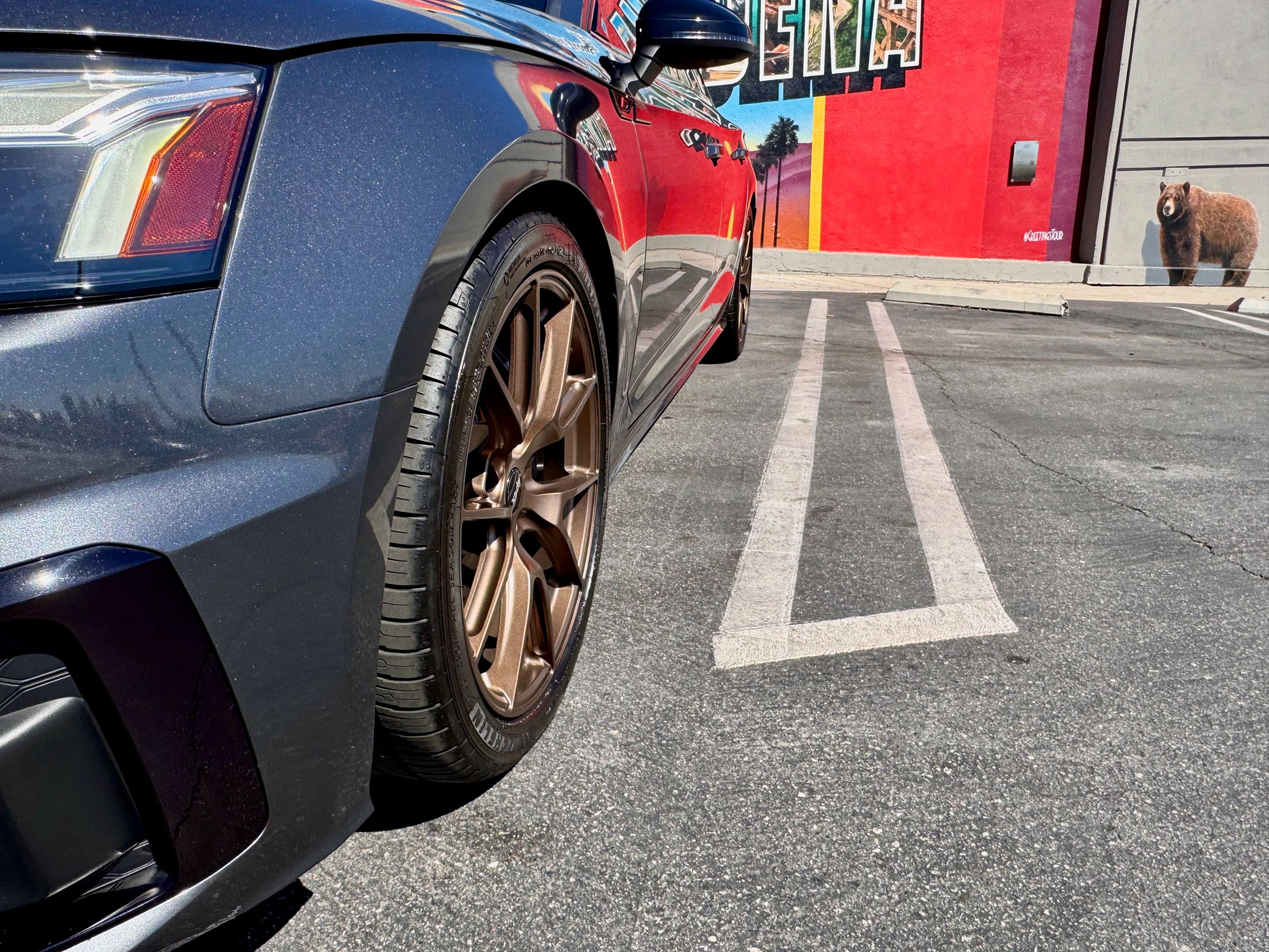 Grey Audi B9 S5 with 19" VS-5 Apex wheels in Satin Bronze