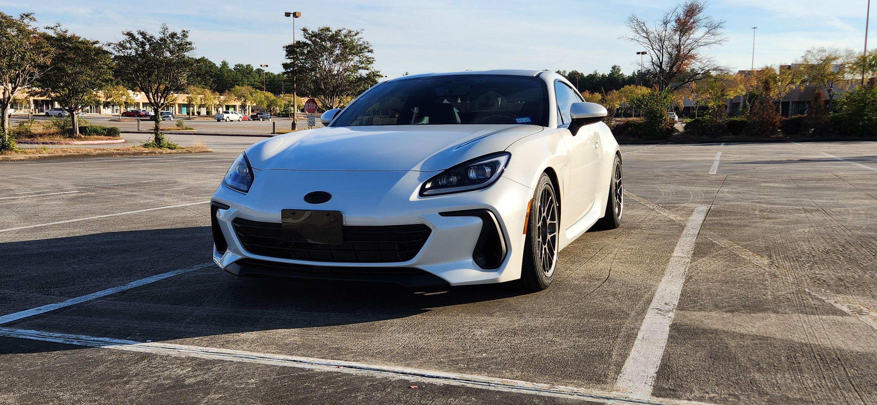 White Subaru ZD8 / Gen 2 BRZ with 17" ARC-8 Apex wheels in Anthracite