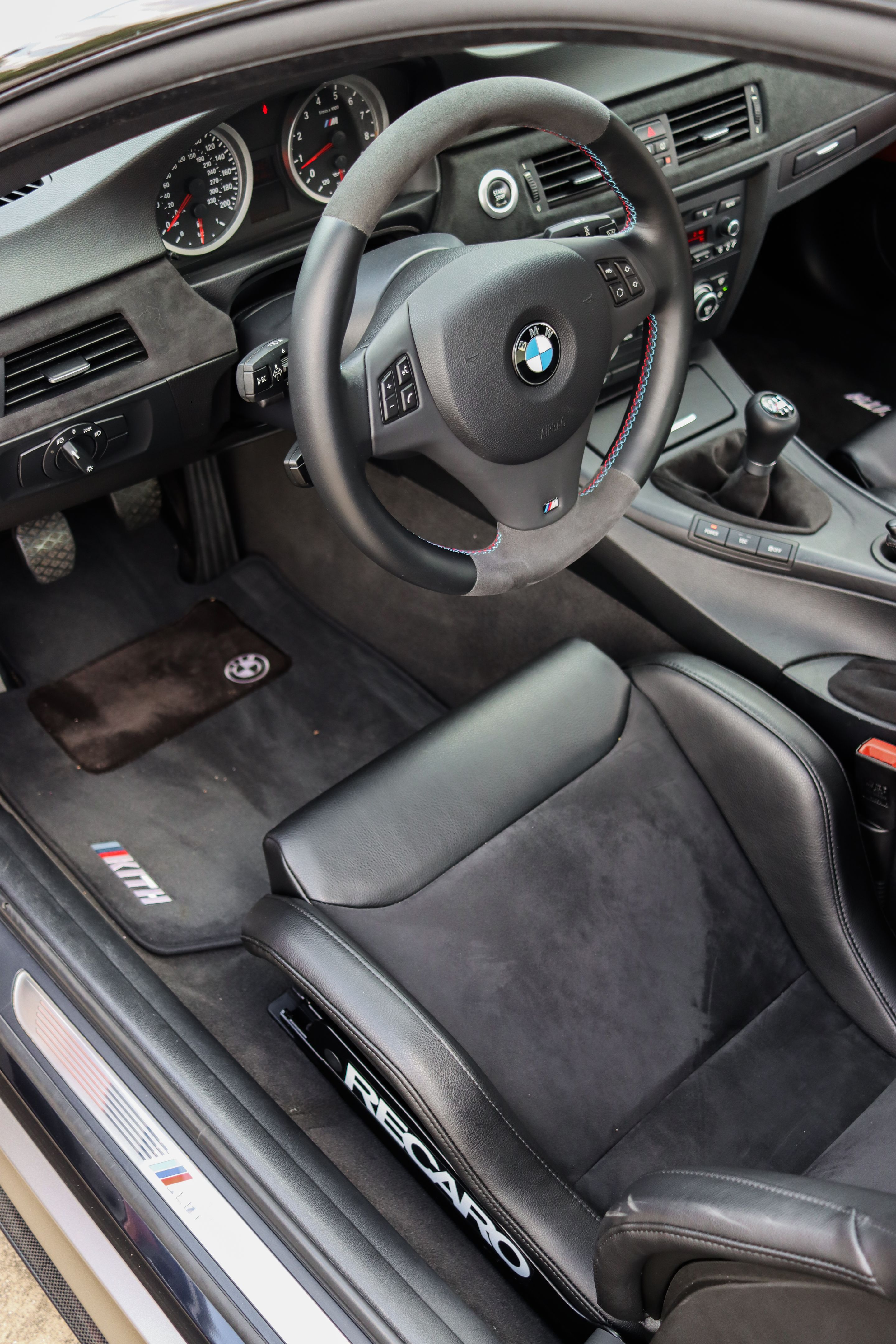 Black BMW E82 1M with 18" VS-5RS Apex wheels in Satin Black