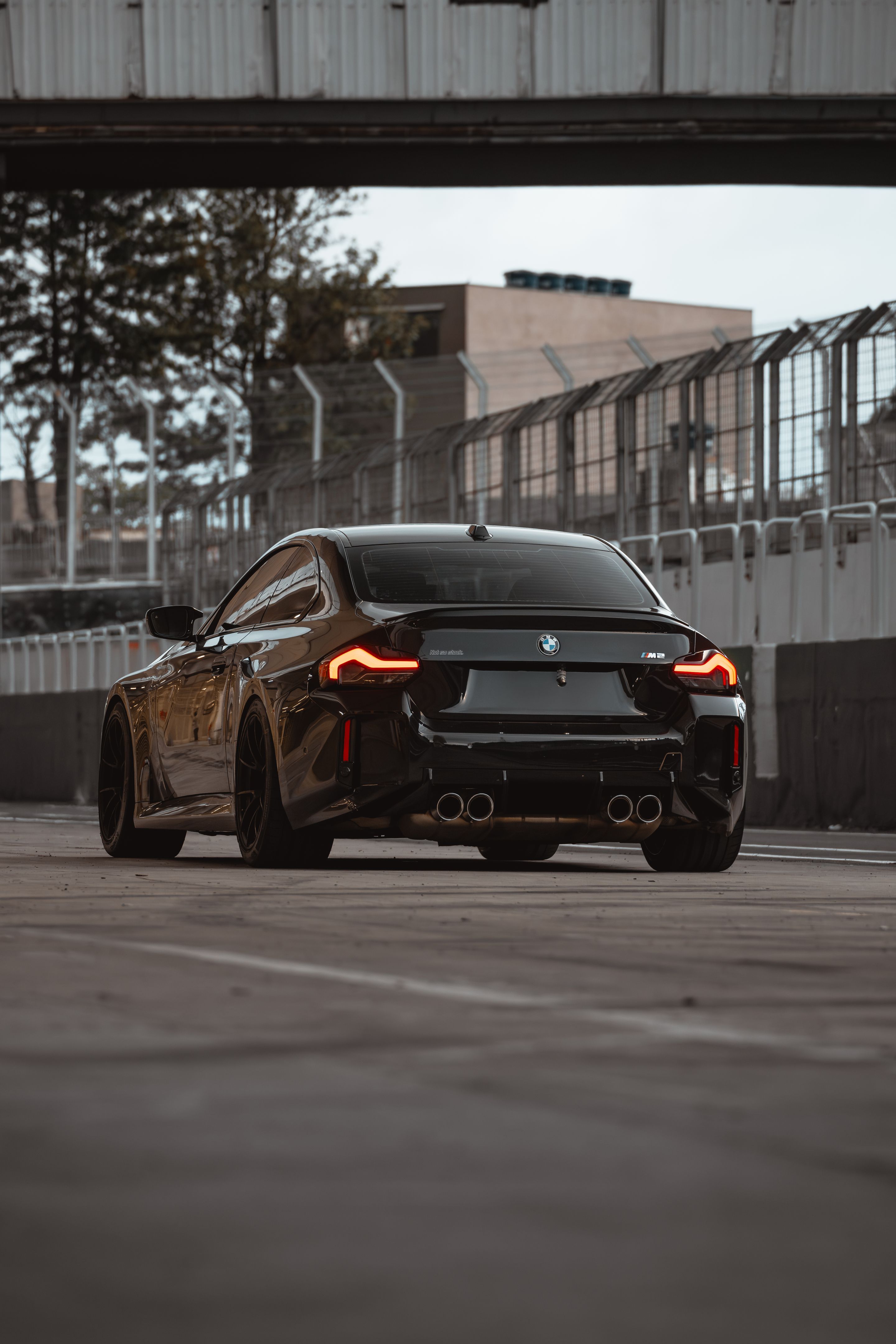 Black BMW G87 M2 with 19" VS-5RS Apex wheels in Satin Black