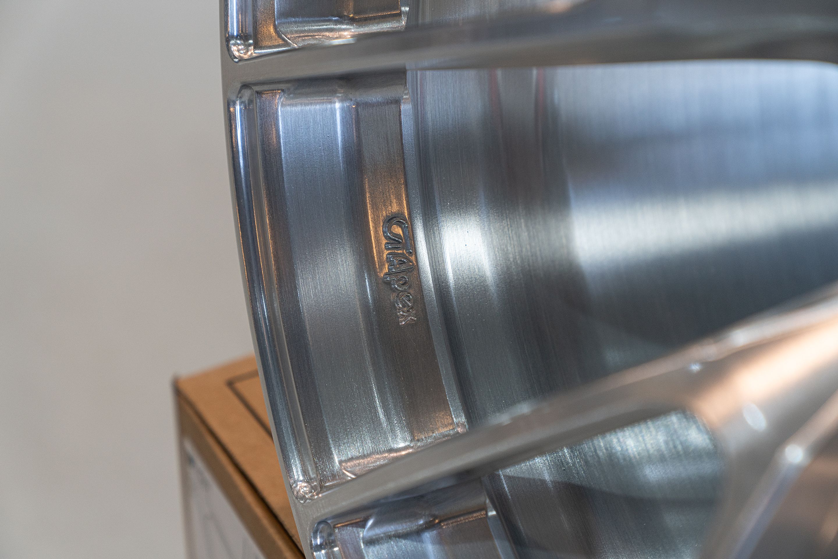 Grey BMW G80 M3 with 19"/20" VS-5RS Apex wheels in Brushed Clear