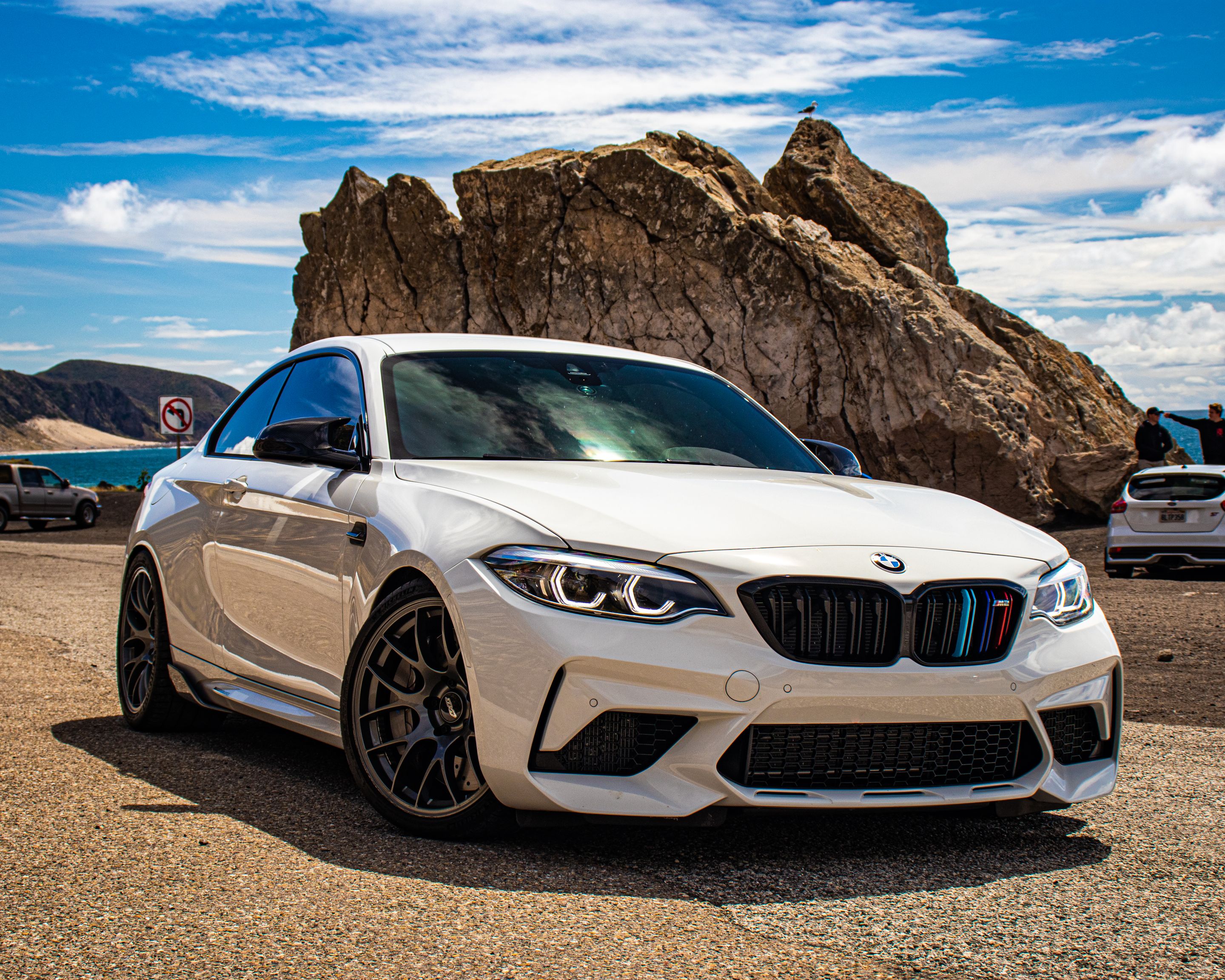 Grey BMW F87 M2 with 19" EC-7 Apex wheels in Anthracite