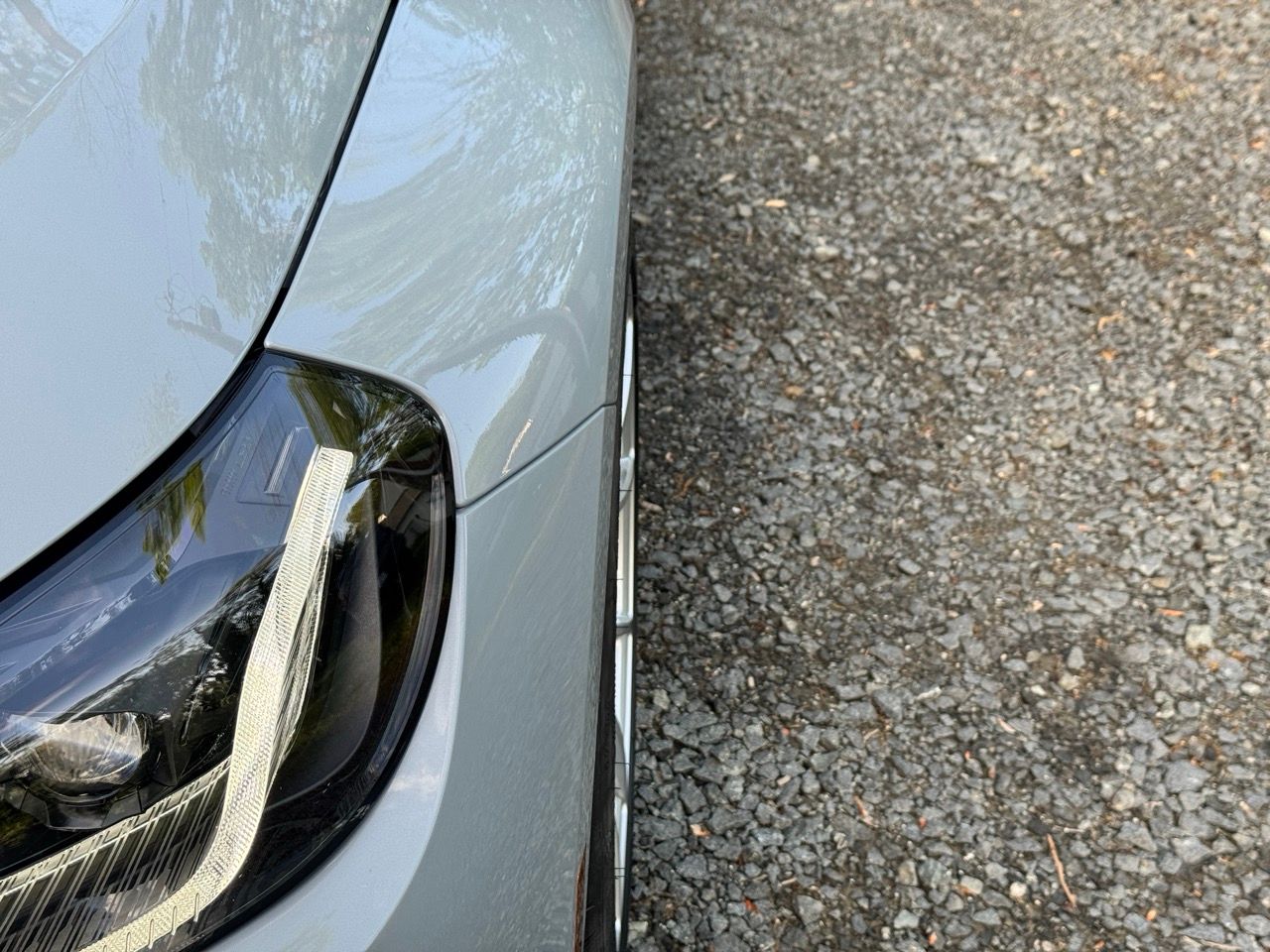 Grey BMW G87 M2 with 19" VS-5 Apex wheels in Race Silver