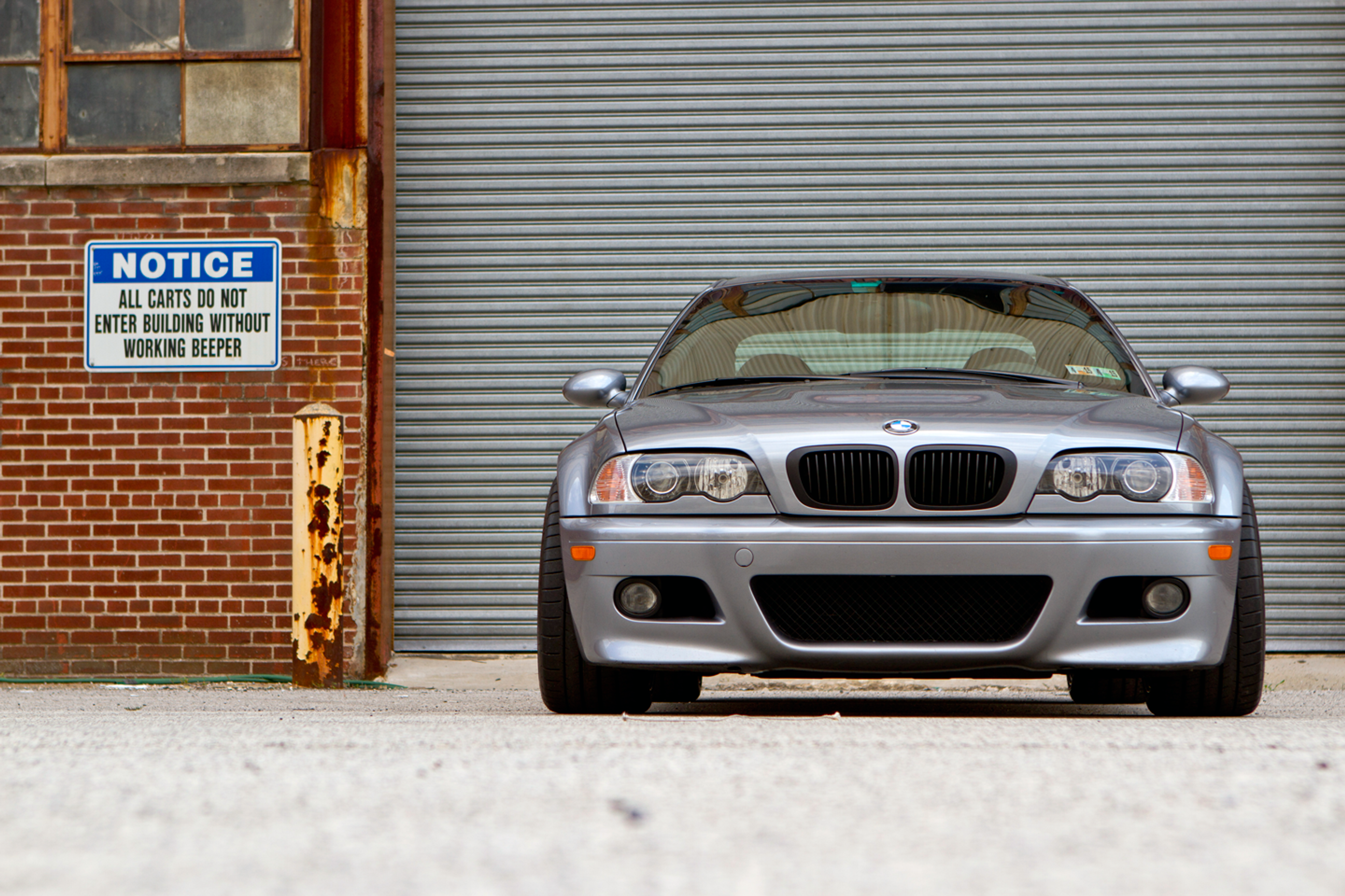 Silver BMW E46 M3 with 18" EC-7 Apex wheels in Race Silver