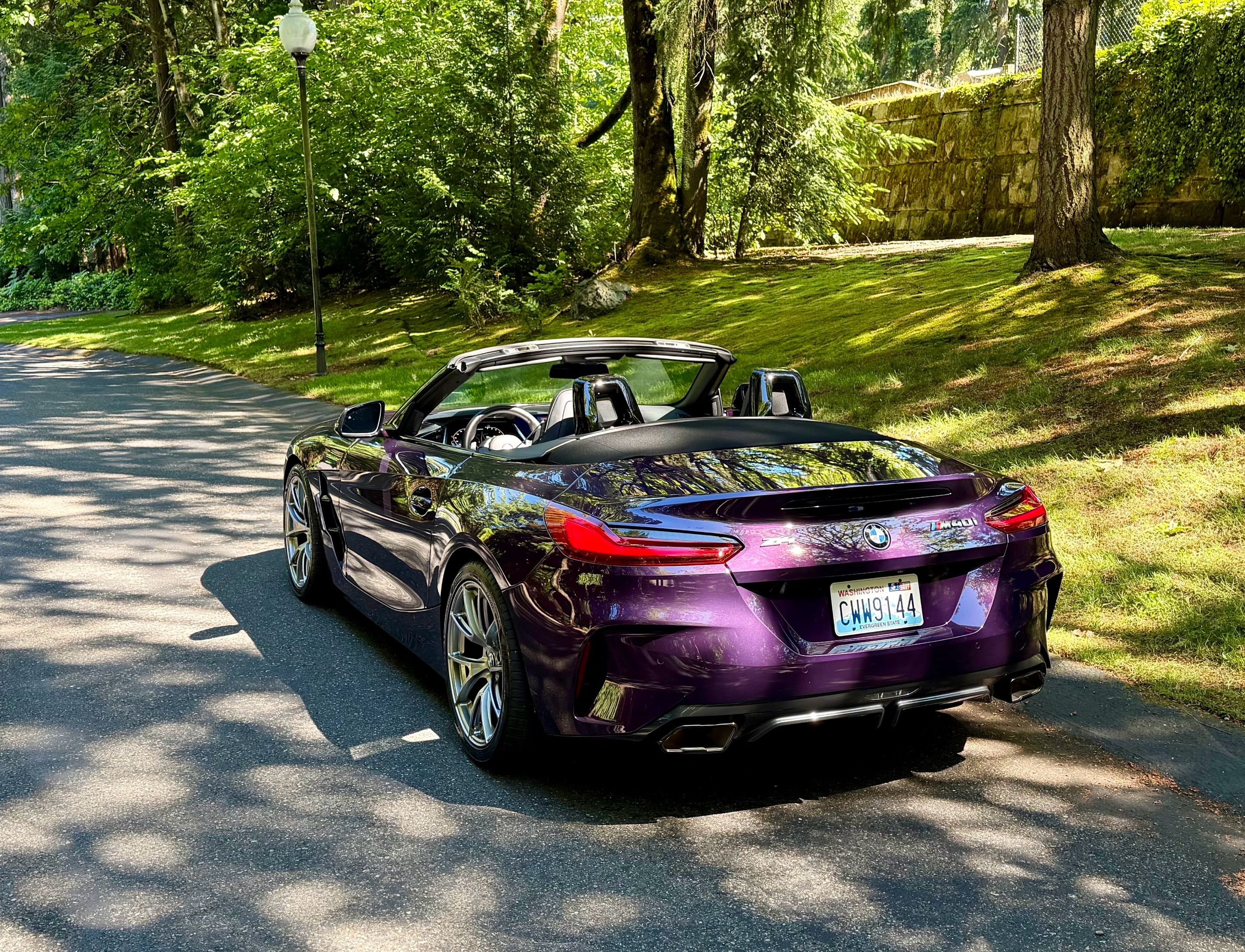 Purple BMW G29 Z4 with 19" VS-5 Apex wheels in Hyper Black