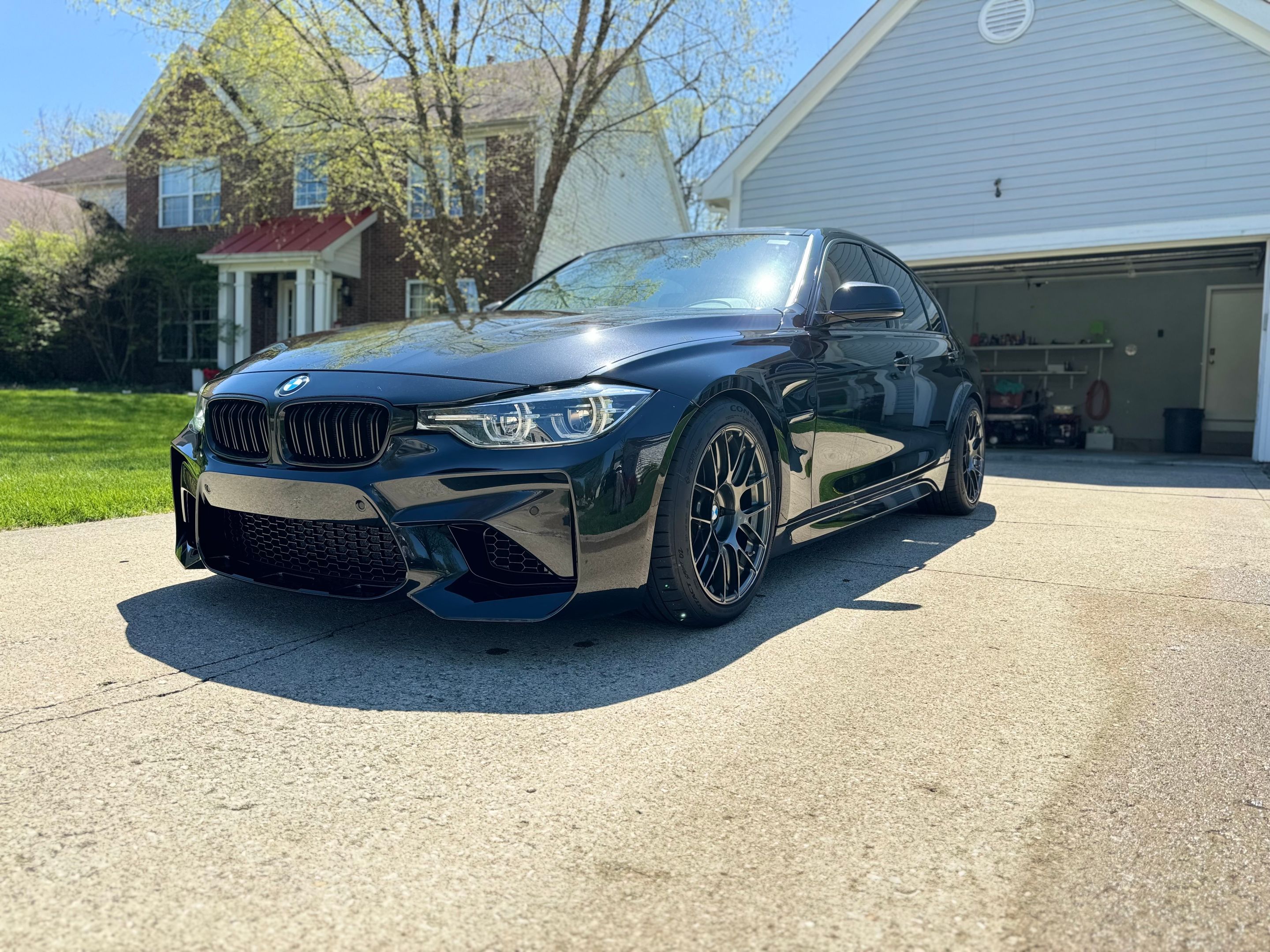 Grey BMW F30 Sedan 3 Series with 18" EC-7RS Apex wheels in Anthracite