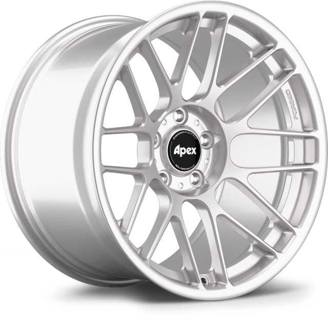 Apex Wheels 18" ARC-8RT in Race Silver with Gloss Black center cap