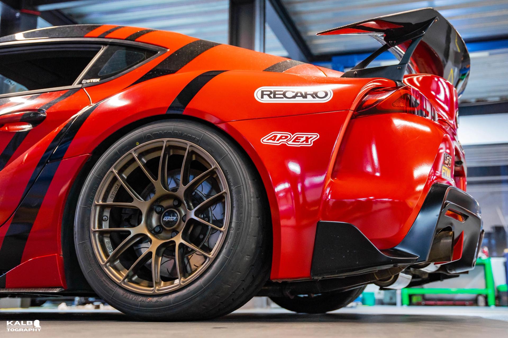 Toyota GR Supra with 18" EC-7RS in Satin Bronze