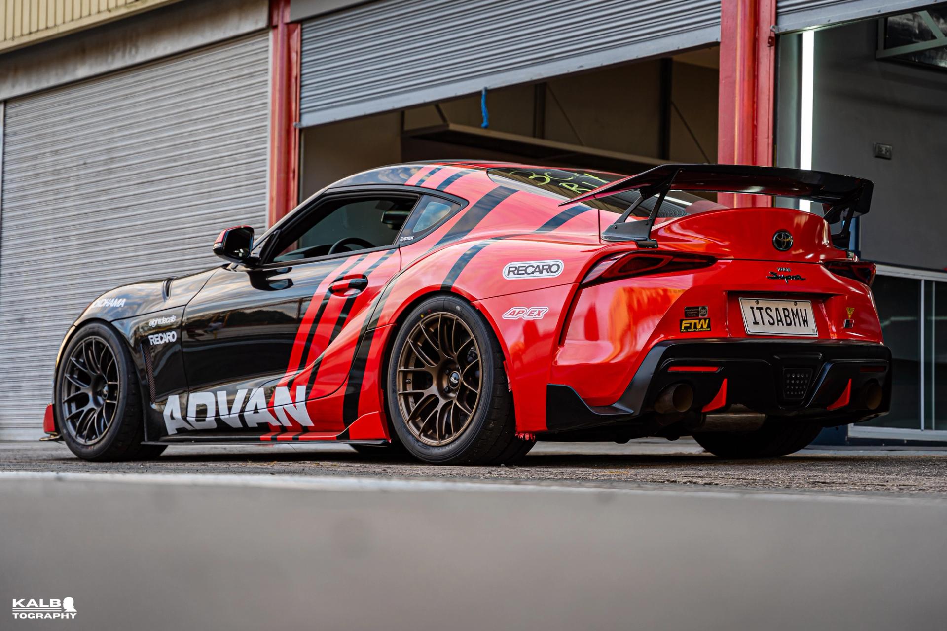 Toyota GR Supra with 18" EC-7RS in Satin Bronze