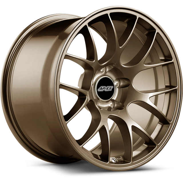 Apex Wheels 18" EC-7 in Satin Bronze with Gloss Black center cap