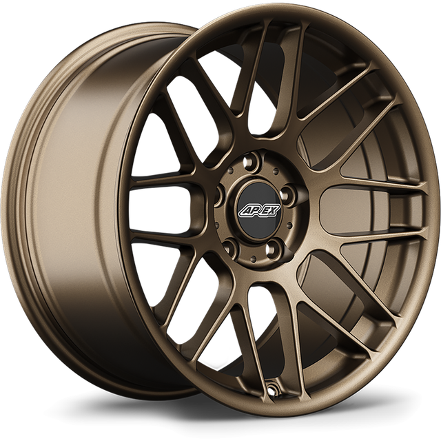 Apex Wheels 18" ARC-8 in Satin Bronze with Gloss Black center cap