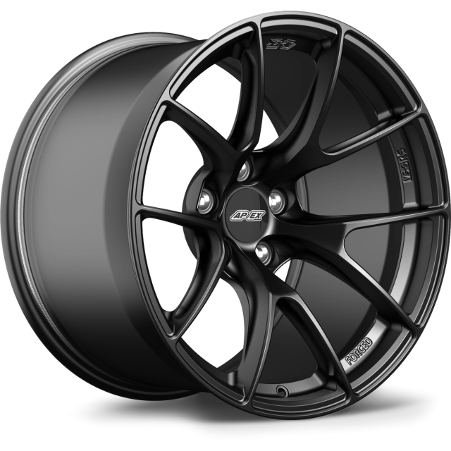 Apex Wheels 18" VS-5RS in Satin Black with Gloss Black center cap