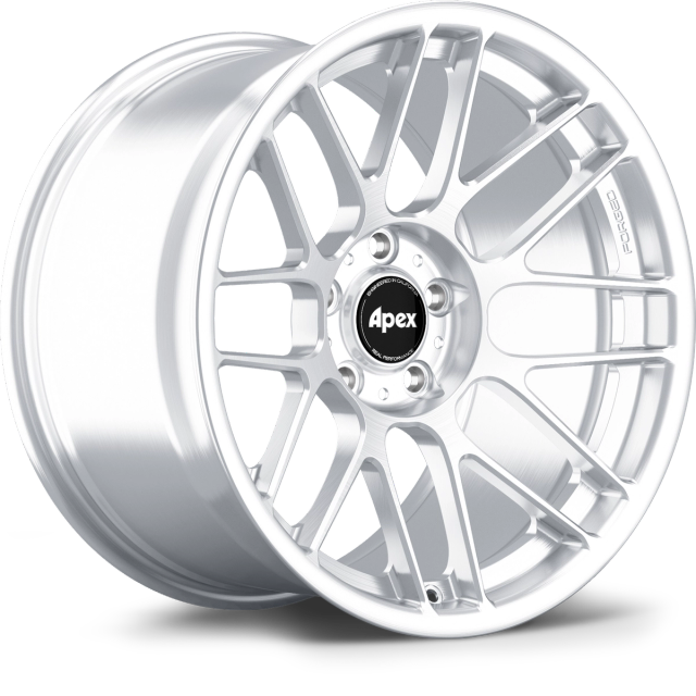 Apex Wheels 18" ARC-8RT in Brushed Clear with Gloss Black center cap