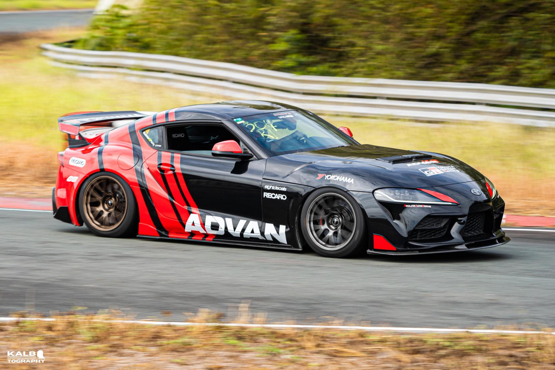 Toyota GR Supra with 18" EC-7RS in Satin Bronze