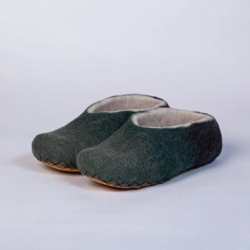 See All Simple Slippers. Hand-felted Wool Valley Slippers made in Peru. Model: Forest