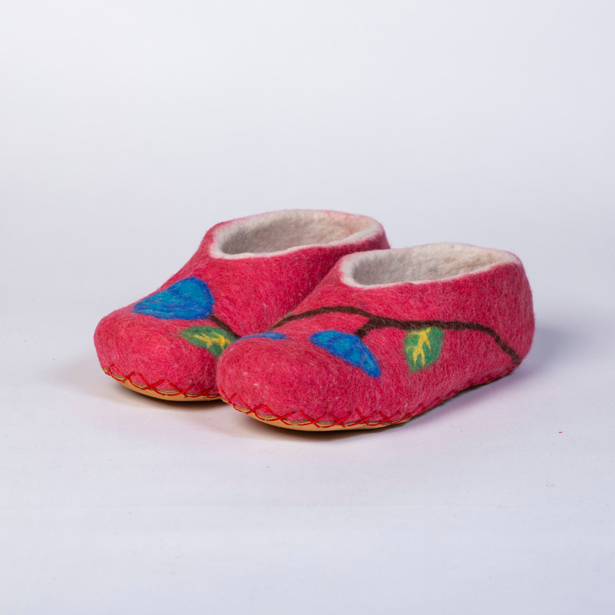 Hand-felted Wool Valley Slippers made in Peru. Model: Devine