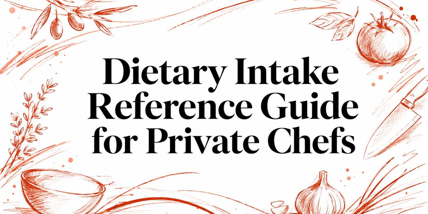 A Private Chef's Guide to Dietary Intake Reference