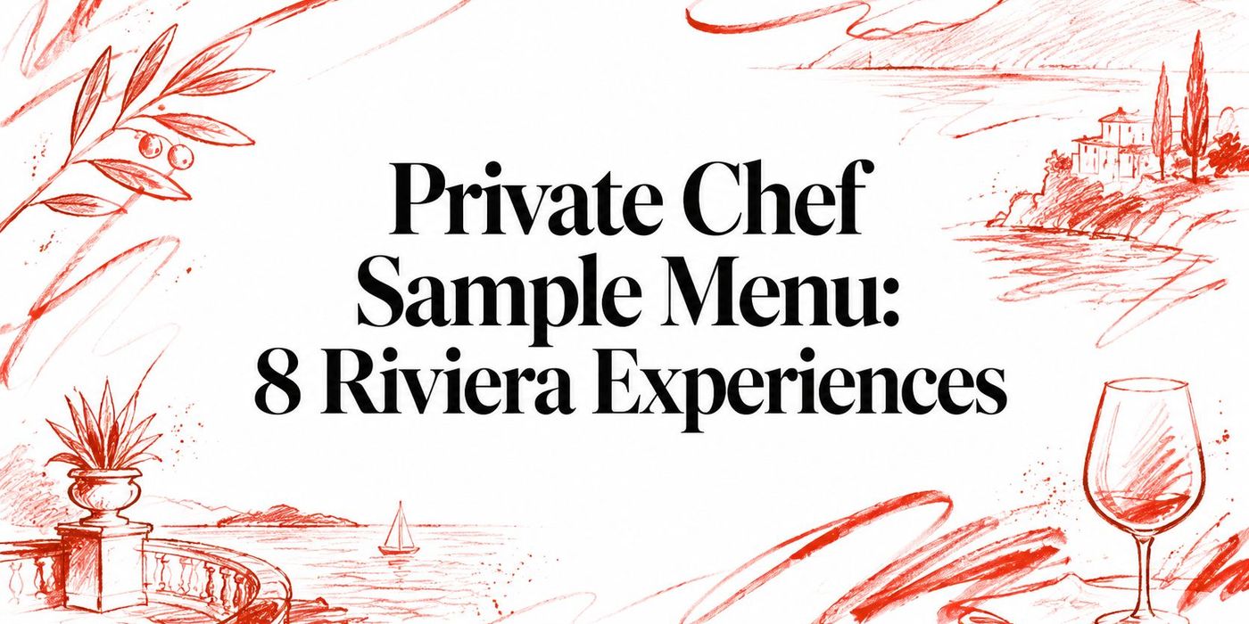 Private Chef Sample Menu: 8 Riviera Experiences