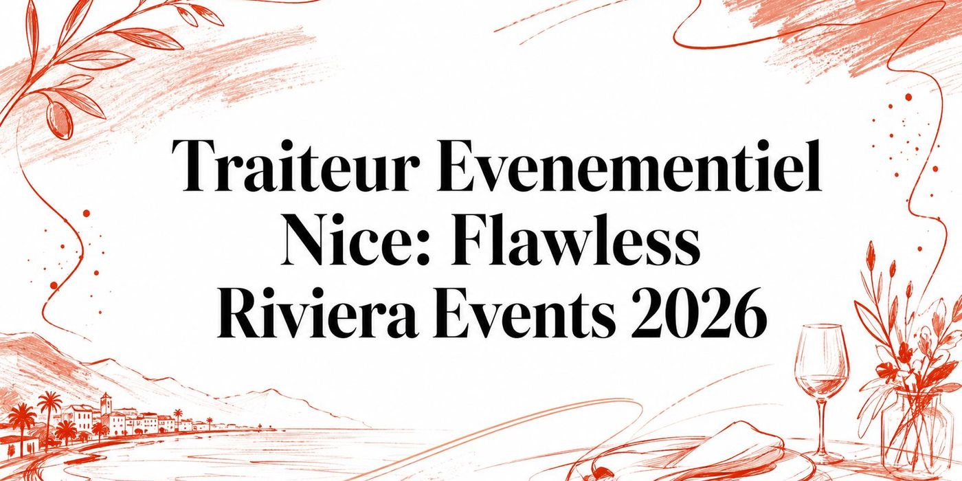 Traiteur Evenementiel Nice: Flawless Riviera Events 2026
