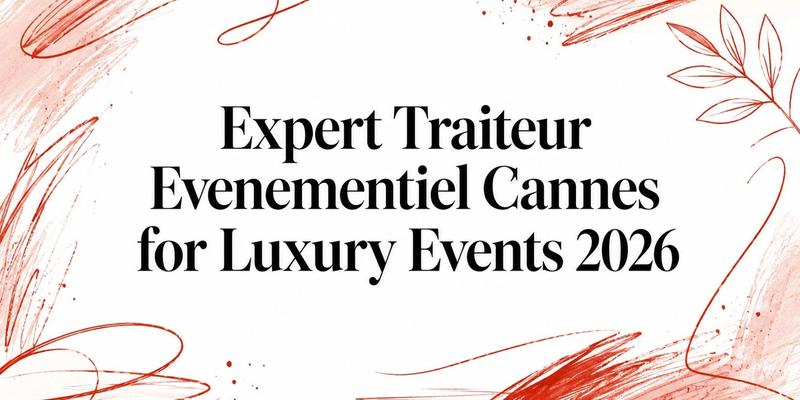 Expert Traiteur Evenementiel Cannes for Luxury Events 2026