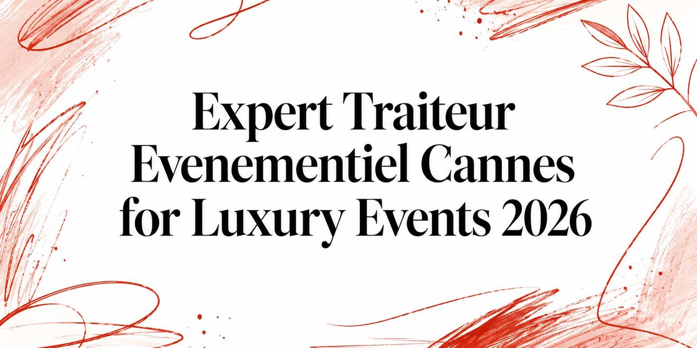 Expert Traiteur Evenementiel Cannes for Luxury Events 2026