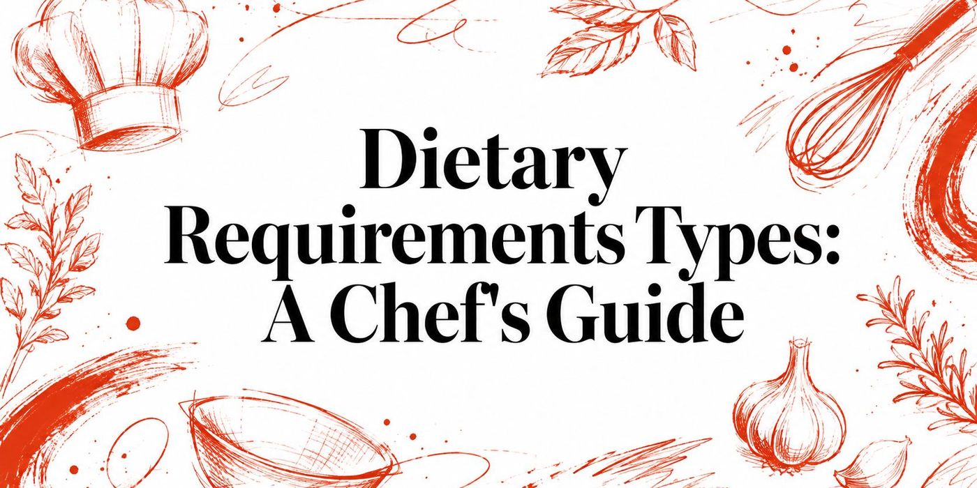 Dietary Requirements Types: A Chef's Guide