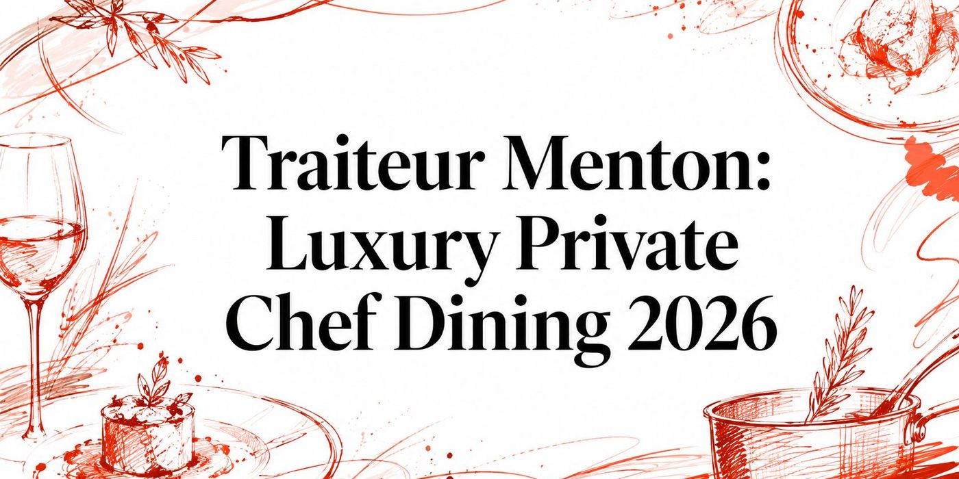 Traiteur Menton: Luxury Private Chef Dining 2026