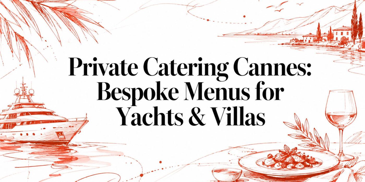 Private Catering Cannes: Bespoke Menus for Yachts & Villas