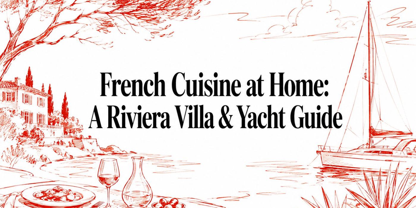 French Cuisine at Home: A Riviera Villa & Yacht Guide