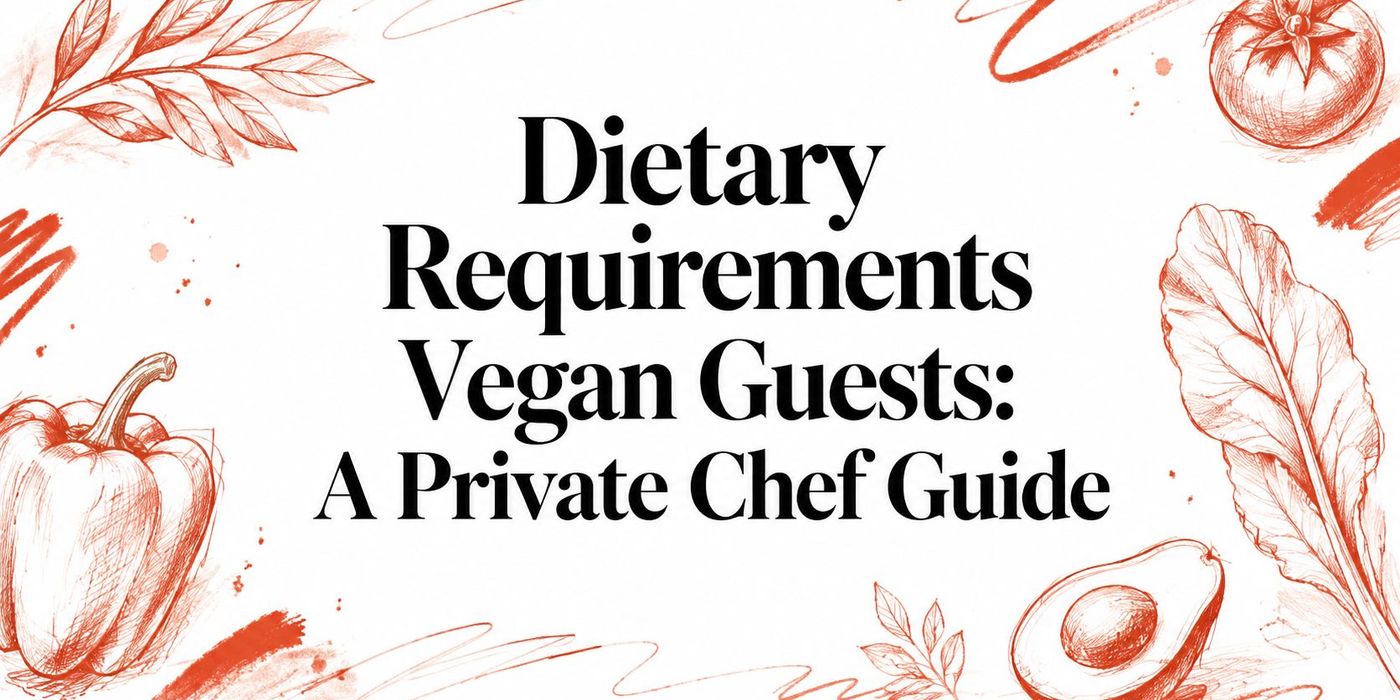 Dietary Requirements Vegan Guests: A Private Chef Guide