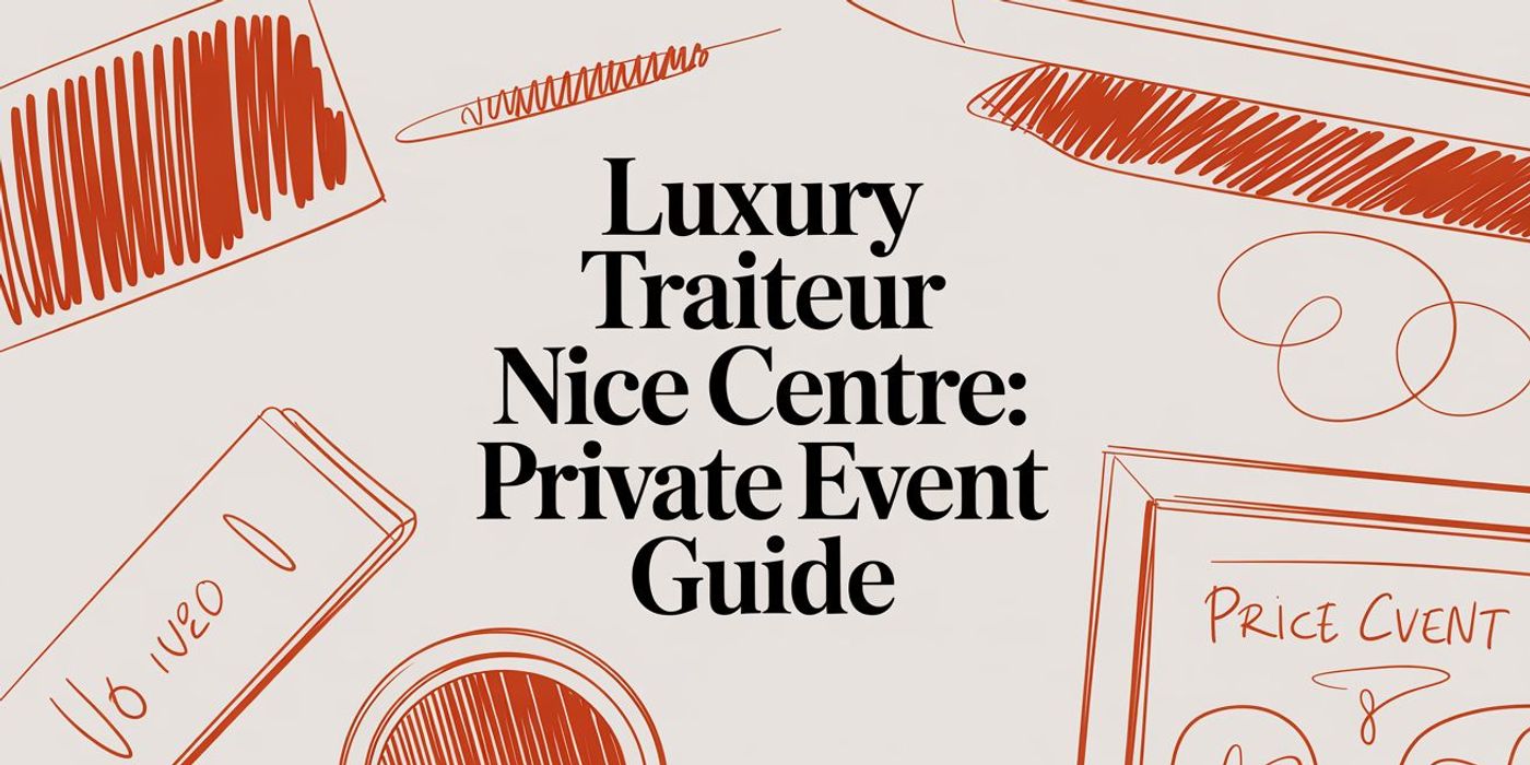 Traiteur de luxe Nice Centre : Guide des événements privés