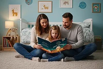 american family reading lola lamb book