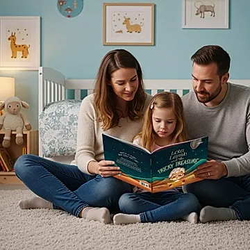 american family reading lola lamb book