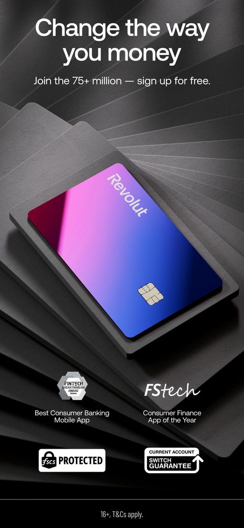 Revolut app skærmbillede 1