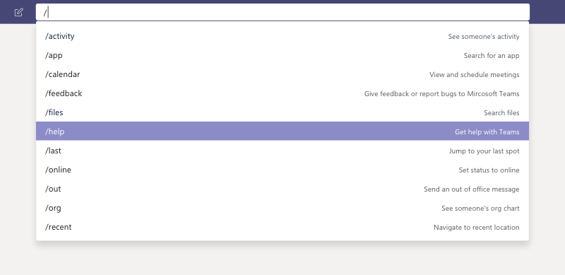 Microsoft Teams Tips and Tricks - /Commands
