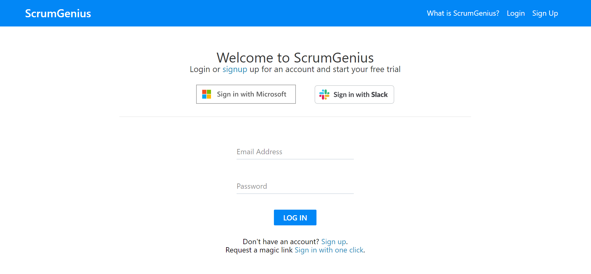 ScrumGenius November Product Updates - slack sso